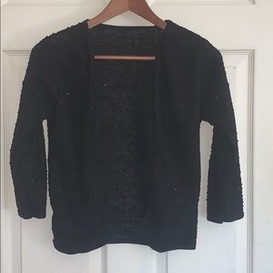 🖤🤍 Black Sequin Knitted Open Cardigan 🤍🖤